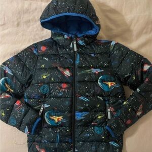 Hanna Andersson Kids Solar System Puffer Jacket - Size 10 (140)